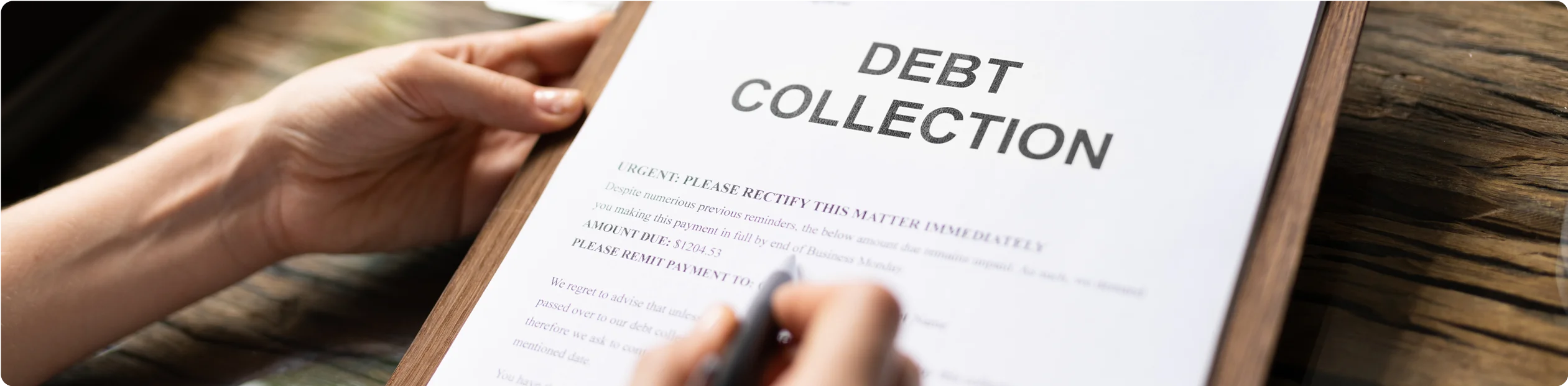 Debt Collection Banner