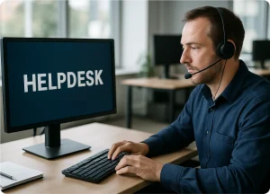 What is the difference between IT support and helpdesk