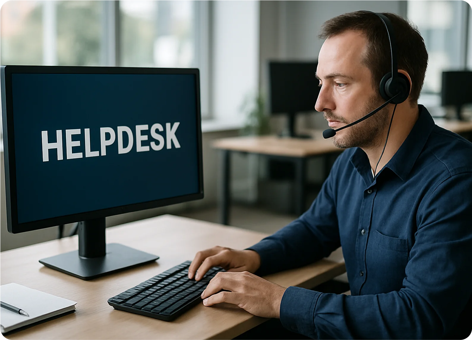 What is the difference between IT support and helpdesk